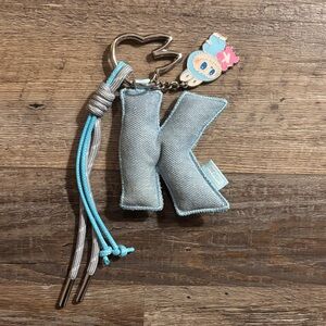 The monsters Pin for Love letter  'K' Keychain